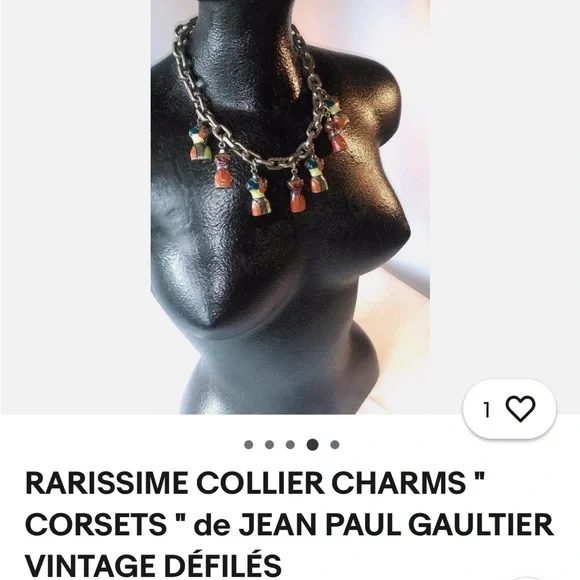 Rare Vintage Jean Paul Gaultier Statement “Corsets” Charm Necklace - Picture 10 of 12